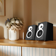 AORSAS-42HIFI級有源2.0音箱 無(wú)線(xiàn)藍牙5.3連接 臺式電腦音響  電視音箱 家用客廳臥室 立體聲家庭影院 AS-42質(zhì)感黑（立體聲環(huán)繞組合）