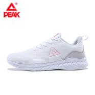 匹克（PEAK）輕逸跑鞋男鞋網(wǎng)面透氣跑步鞋男夏季輕便減震休閑運動鞋子跑步鞋女 DH120278大白/淺灰（女款） 35