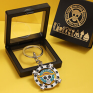 元氣童趣海賊王鑰匙扣 路飛書(shū)包掛件男女個(gè)性創(chuàng  )意腰掛鑰匙鏈圈周邊禮 骷髏可旋轉