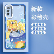 飛克斯 華為暢享20pro手機殼 暢享20/se保護套plus透明硅膠鏡頭全包防摔漸變卡通情侶軟殼 暢享20Pro【檸檬海綿寶寶】