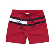 TOMMYBULL美國(guó)Tommy湯米短褲男潮流夏季新款運(yùn)動(dòng)時(shí)尚撞色沙灘褲休閑五分褲 紅色 L (125-145斤)