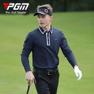 PGM高爾夫服裝男士長(cháng)袖t恤 冬季翻領(lǐng)POLO衫golf男裝 YF526-藏青色 2XL