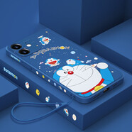 迅炫適用于蘋果iPhone13手機(jī)殼12Pro外殼13promax全包12硅膠防摔卡通可愛女款帶掛繩 蘋果12【招財(cái)叮當(dāng)貓】寶石藍(lán)+手繩 配全屏鋼化膜