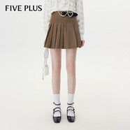 5+減齡A字百褶裙春季新款女裝女高腰氣質(zhì)半身裙小眾短裙 深卡其色532 XS