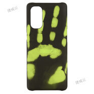睿思派 適用OPPO Reamle X7/8/V13 5G熱感應變色手機殼創(chuàng  )意全包防摔感溫變色硬殼 黑變綠 OPPO Reno6