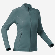 迪卡儂（DECATHLON）保暖戶外抓絨衣外套男女運(yùn)動(dòng)寬松秋搖粒絨外套沖鋒衣內(nèi)膽 女款-全拉鏈-青綠色 XS
