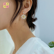 西月錦繡夏季雛菊花朵耳環(huán)韓版簡(jiǎn)約女氣質(zhì)網(wǎng)紅耳釘925銀針耳飾百搭超仙耳