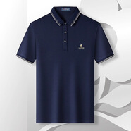 夢特嬌（MONTAGUT）夏季短袖polo衫男士商務(wù)棉質(zhì)T恤男透氣 藏青 52 