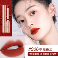 蘭奕（LANYI）蘭奕不掉色不沾杯口紅肉桂色防水滋潤不脫色口紅 【S06#楓糖番茄】高調(diào)個性
