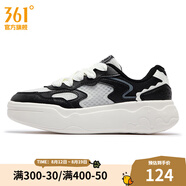 361度女運動鞋秋季新款361度女板鞋 羽毛白/曜石黑 39