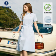 Navigare意大利小帆船女士短袖Polo裙休閑連衣裙2322874503 冰水藍(lán) M 