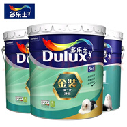 多樂(lè )士金裝第二代五合一凈味乳膠漆墻面漆家用自刷涂料油漆5L套裝 A8151 套裝:2面漆1底漆共54升