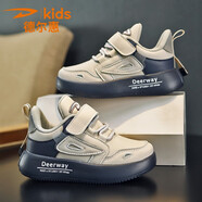 德爾惠德爾惠紐扣男童運(yùn)動(dòng)鞋夏款中大童網(wǎng)面透氣網(wǎng)鞋跑步鞋夜光兒童鞋子 米藍(lán)色 36碼 內(nèi)長(zhǎng)23.2CM