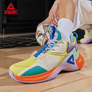 匹克（PEAK）籃球鞋男鞋場外實(shí)戰(zhàn)球鞋青少年緩震防滑耐磨實(shí)戰(zhàn)運(yùn)動戰(zhàn)靴 0021芥黃/淺酸綠【魔彈】 40