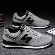 新百倫官方2025新款運動鞋男款跑步透氣防滑耐磨情侶鞋秋季百搭潮流休閑 旗艦N11新款黑灰 43