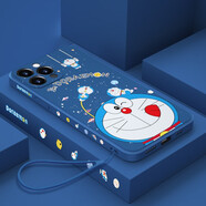 迅炫適用于蘋果iPhone13手機(jī)殼12Pro外殼13promax全包12硅膠防摔卡通可愛女款帶掛繩 蘋果12Pro【星空叮當(dāng)貓】寶石藍(lán)+手繩 配全屏鋼化膜