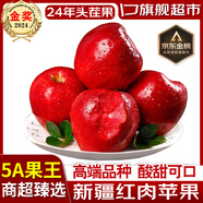 樺萱紅肉紅心蘋(píng)果寧夏冰糖心紅色之愛(ài)圣誕平安果水果禮盒送女友 精選6枚單果約60-65mm 源頭直采【精選好果】