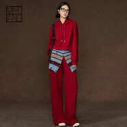 美洋（MEIYANG）【硬核防風(fēng)系列】漿果莓防風(fēng)套裝 連帽上衣/半裙/長褲 酒紅色（衛(wèi)衣+休閑褲加長版） XL