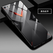 留春 蘋(píng)果5玻璃手機殼iphone5s保護套iphone SE防摔5全包軟超薄情侶潮男液態(tài)硅膠女機動(dòng) 蘋(píng)果5-5s-se一代通用【黑色機甲】+鋼化膜