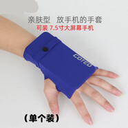運(yùn)動(dòng)手臂包戶外跑步手機(jī)包男女跑馬拉松手握包冰絲手套包 藍(lán)色
