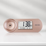 SEIKO日本精工時(shí)鐘可調鬧鈴音量夜燈溫度日歷電子臥室辦公室學(xué)生小鬧鐘