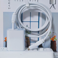 真我GT5 GTneo5數(shù)據(jù)線保護(hù)套240W充電器貼紙貼膜卡通黑色殼纏繞繩 純透明+奶白線+簡約套 適用真我240W【C+C 接口】1米線