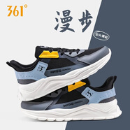 361°男鞋運動(dòng)鞋子男春季新款361度跑步鞋軟底網(wǎng)面輕質(zhì)耐磨戶(hù)外休閑鞋 曜石黑/宇宙灰 44