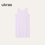 ubras虞書欣同款云棉草本背心裙吊帶睡衣女家居服居家舒適透氣 帶杯背心裙-粉紫色 M
