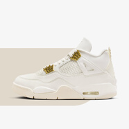NIKE耐克Air Jordan 4 WMNS AJ4帆白 女款中幫復(fù)古籃球鞋 AQ9129-170 36