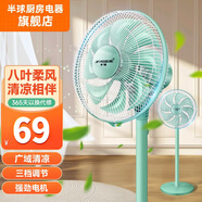 半球（PESKOE） 八葉柔和大風量電風扇家用節(jié)能機械風扇落地扇高顏值電扇臺扇風大大風風扇大風落地扇大風電風扇 八葉柔風抹茶綠