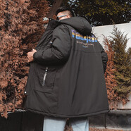 情緣貴族大碼棉服胖子男裝冬季外套棉襖加肥加大碼潮流寬松棉服中長(cháng)款棉衣 665 5XL(241斤到260斤)