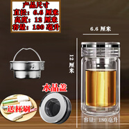 木普森迷你小水杯雙層玻璃杯耐熱精致可愛男女便攜防燙小容量口袋杯定制 透明水晶蓋180毫升 萬象網(wǎng)