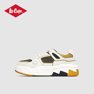 Lee Cooper2025春季新款面包鞋男鞋潮鞋百搭休閑鞋厚底鞋子男低幫運動(dòng)板鞋男 米綠色 42