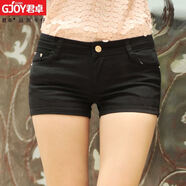 翁小貝夏季性感低腰女士超短牛仔褲春白色短褲顯瘦牛仔女生韓版熱褲大碼 黑色 28碼【二尺一建議100-110斤