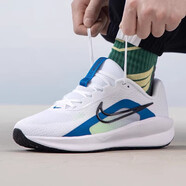 耐克（NIKE）男鞋Run Swift 3 舒適輕便運(yùn)動(dòng)鞋網(wǎng)布織物減震防滑耐磨透氣跑步鞋 白藍(lán)/FJ1284-103 44.5