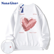 NASA GISS圓領(lǐng)衛(wèi)衣男春秋長(zhǎng)袖t恤打底衫潮流休閑情侶款上衣 白色 XL