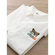 【特價(jià)撿漏】高檔輕奢品牌女裝剪標原意大利單出口春秋松鼠刺繡純棉打底長(cháng)袖襯衫白色 M