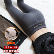 VIILAISH新款秋冬鯊魚(yú)褲女外穿高腰收腹提臀瑜伽褲芭比打底褲 灰色-加薄絨 厚款 L