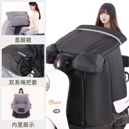 火炬人 電動(dòng)車(chē)擋風(fēng)被防寒保暖男女秋冬季加厚電瓶車(chē)擋風(fēng)被摩托車(chē)防風(fēng)罩 大款加大側翼+加絨蓋腿被+口袋