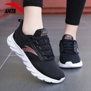 安踏（ANTA）跑步鞋女鞋2025夏季新款網(wǎng)面透氣緩震回彈女子跑鞋輕便運(yùn)動(dòng)鞋 黑/玫瑰金5523 40