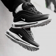 耐克（NIKE）【潮】男鞋Air Max 97子彈頭氣墊減震耐磨透氣休閑運動跑步鞋 921826-001 黑色 42
