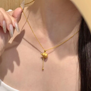 瑞諾黃金葫蘆吊墜女新款足金999福祿項(xiàng)鏈生日禮物送女友老婆 葫蘆吊墜+黃金O字鏈/金重約3.28