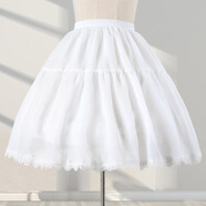 紐菲奧納裙撐lolita洛麗塔襯裙日常無(wú)骨暴力軟紗蓬蓬短款半身裙短狗裙撐 50CM白色魚(yú)骨裙撐