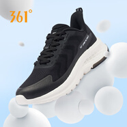 361°男鞋運動(dòng)鞋防滑健身鞋2025夏季新款耐磨減震戶(hù)外越野鞋跑步鞋男 曜石黑/361度白 40