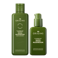 【99成新】悅木之源（Origins）新靈芝水乳套裝(水200ml+強韌乳100ml) 菌菇水乳液面霜生日禮物