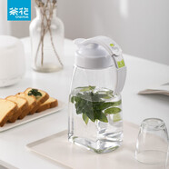 茶花（CHAHUA） 冷水壺塑料家用涼水壺果汁壺大容量杯子耐熱耐高溫涼水杯茶壺 圖片色【滑蓋款】 1800ml