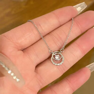 韓國圓環(huán)水鉆項鏈女夏ins簡(jiǎn)約百搭配飾輕奢小眾設計感鎖骨鏈 M582【圓環(huán)水鉆項鏈】