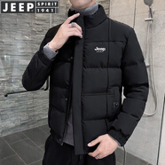 JEEP SPIRIT吉普棉衣男棉服外套男士上衣冬季夾克棉襖子新款加厚冬天外衣 黑色 XL -（120-135斤）