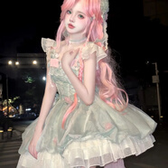 唐努烏現(xiàn)貨花仙子Lolita小清新禮服甜美花苞裙洛麗塔公主裙可愛洋裝 小花仙裙子+拖尾 M