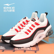鴻星爾克（ERKE）【斷碼淸倉】運(yùn)動(dòng)鞋男舒適減震氣墊慢跑鞋紅星官網(wǎng)旗艦休閑跑步鞋 正白/大學(xué)紅 44